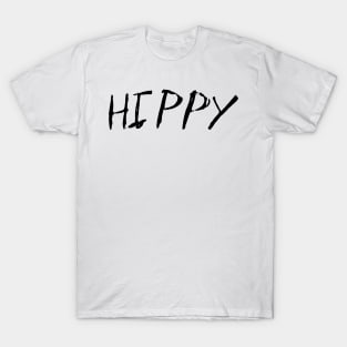 Dark and Gritty Hippy Text T-Shirt